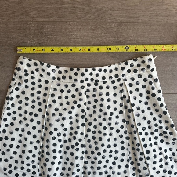 Who What Wear - A-Line midi skirt - size 6 - cream with black/gray polka dots - Picture 2 of 6